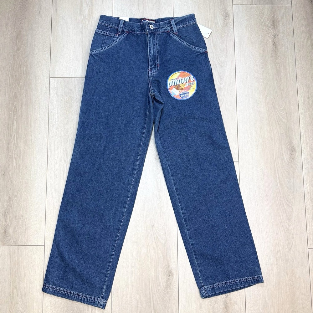 VTG/Y2K Old Navy Womens 4 Carpenter Jeans Blue Wide Leg Workwear Denim NWT Baggy